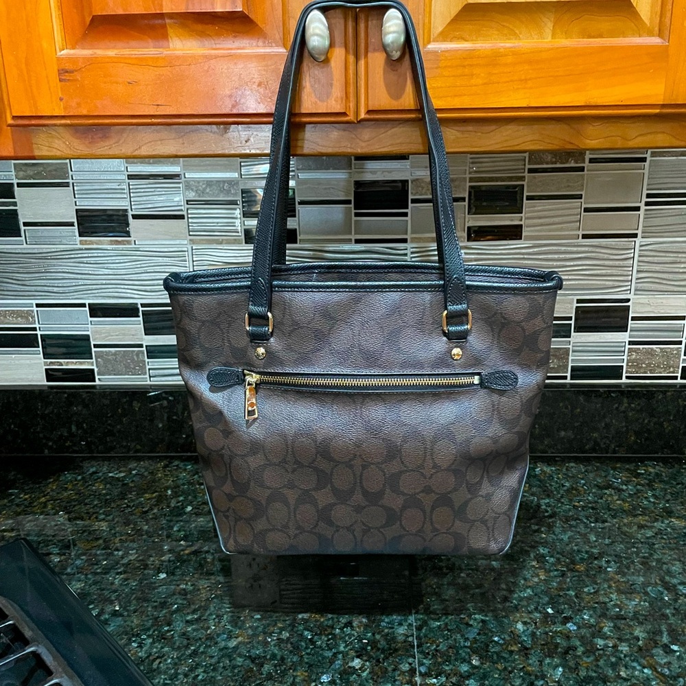 Authentic leather Coach handbag